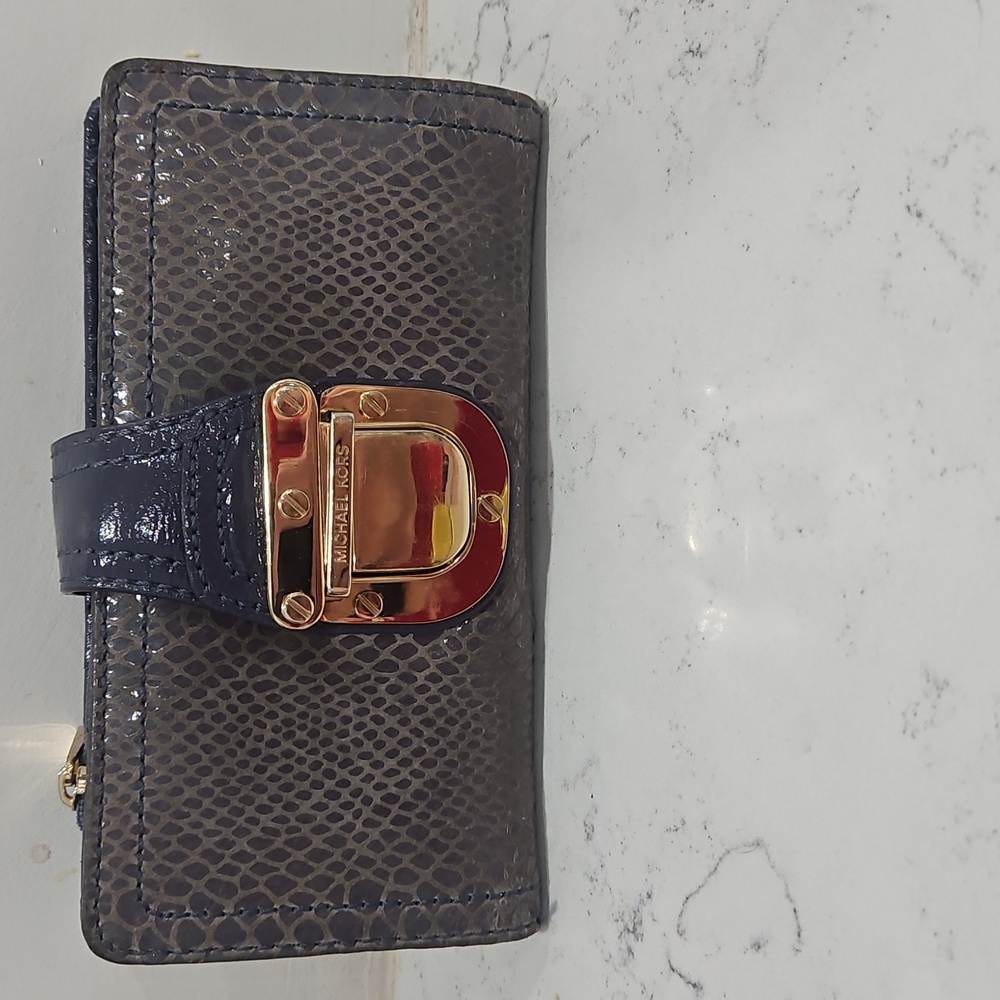 Michael Kors Wallet, Purple-Grey, Snakeskin